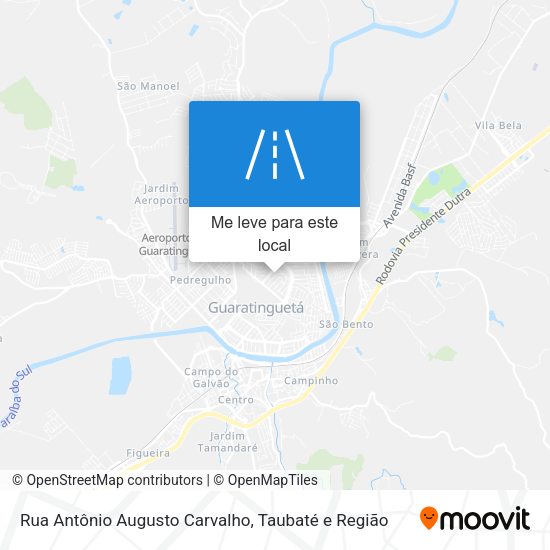 Rua Antônio Augusto Carvalho mapa