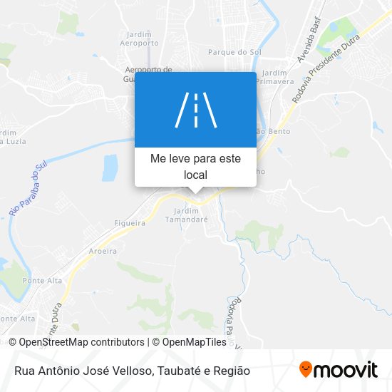 Rua Antônio José Velloso mapa