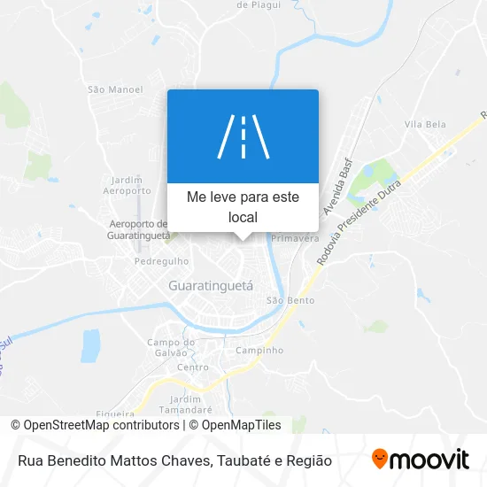 Rua Benedito Mattos Chaves mapa