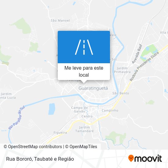 Rua Bororó mapa