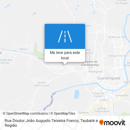Rua Doutor João Augusto Teixeira Franco mapa