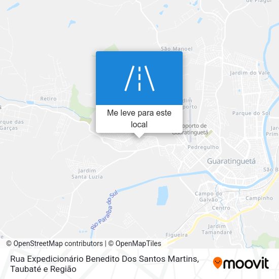 Rua Expedicionário Benedito Dos Santos Martins mapa