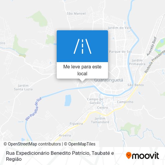 Rua Expedicionário Benedito Patrício mapa