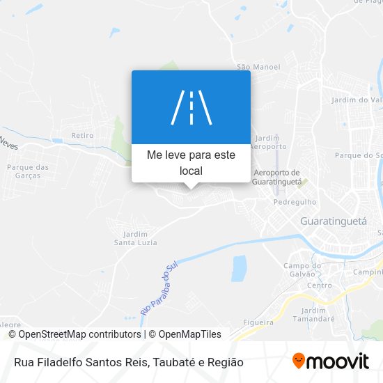 Rua Filadelfo Santos Reis mapa