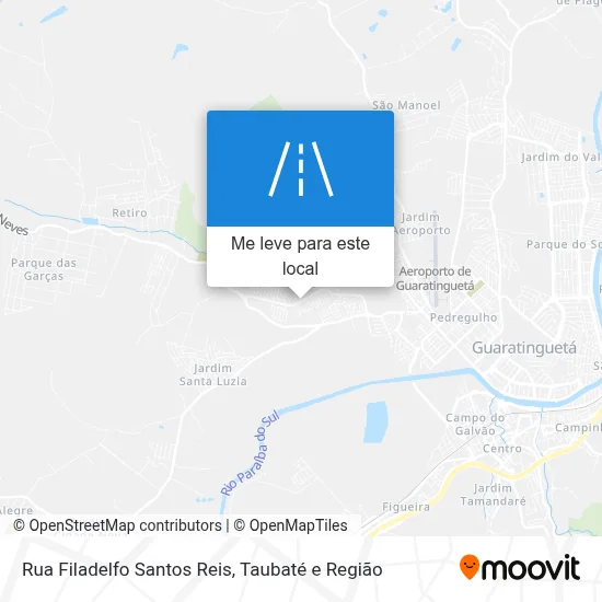 Rua Filadelfo Santos Reis mapa