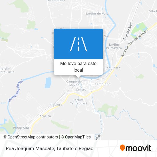 Rua Joaquim Mascate mapa