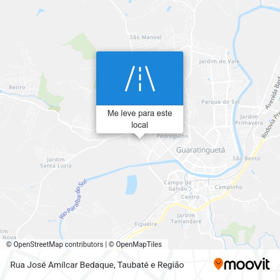 Rua José Amílcar Bedaque mapa