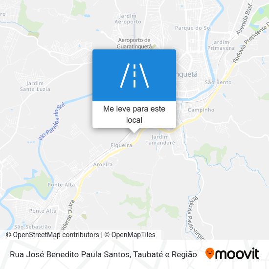 Rua José Benedito Paula Santos mapa