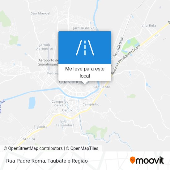 Rua Padre Roma mapa