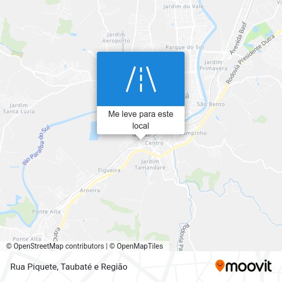 Rua Piquete mapa