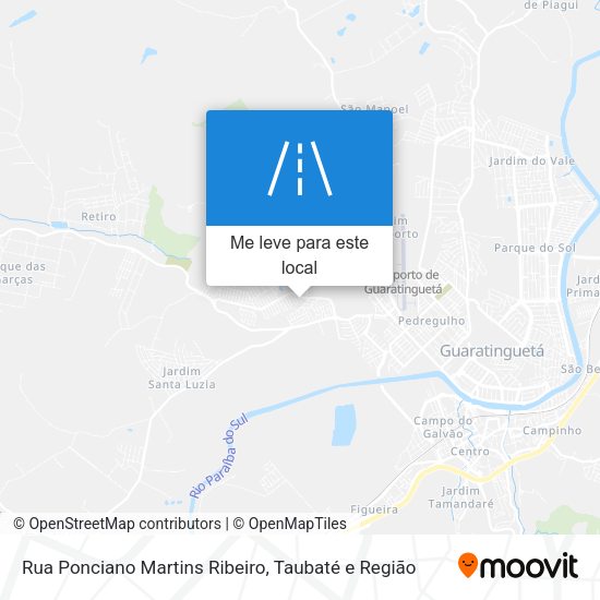 Rua Ponciano Martins Ribeiro mapa