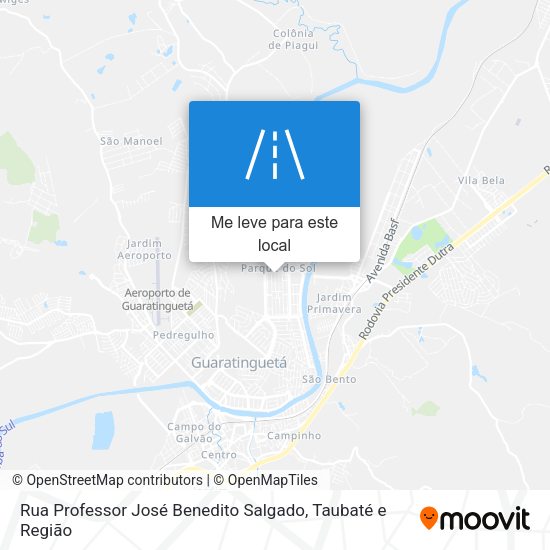 Rua Professor José Benedito Salgado mapa