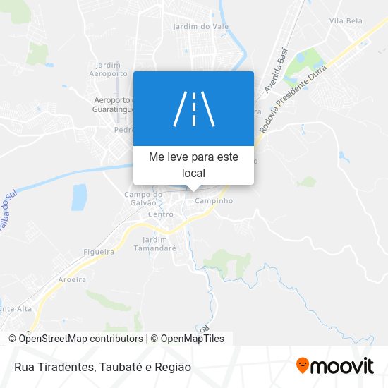 Rua Tiradentes mapa