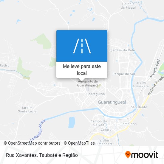 Rua Xavantes mapa