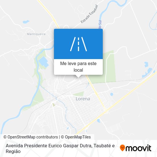 Avenida Presidente Eurico Gaspar Dutra mapa