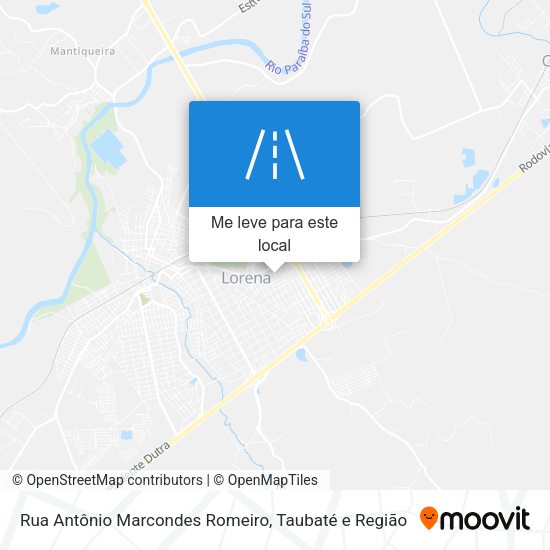 Rua Antônio Marcondes Romeiro mapa