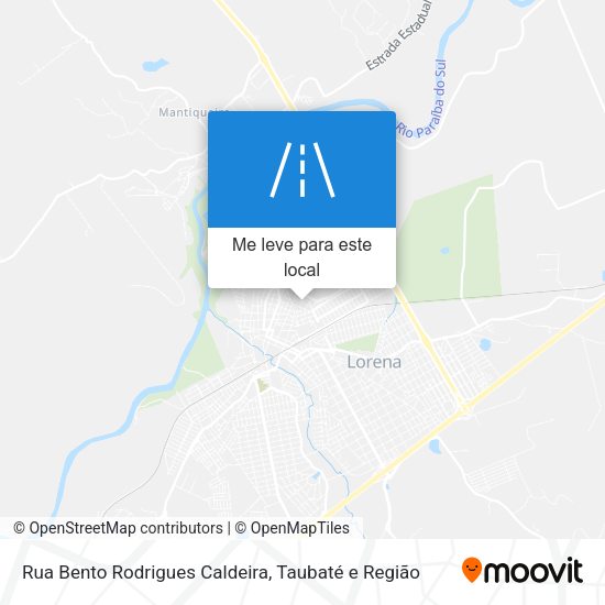 Rua Bento Rodrigues Caldeira mapa