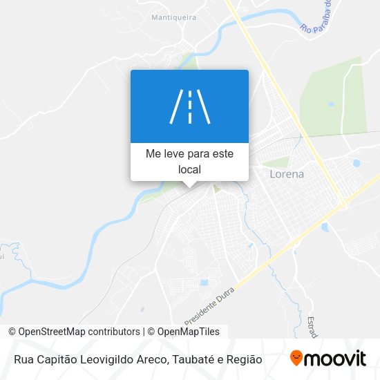 Rua Capitão Leovigildo Areco mapa