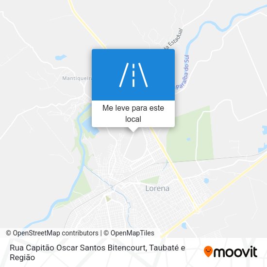 Rua Capitão Oscar Santos Bitencourt mapa
