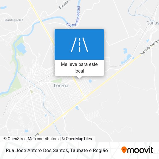 Rua José Antero Dos Santos mapa