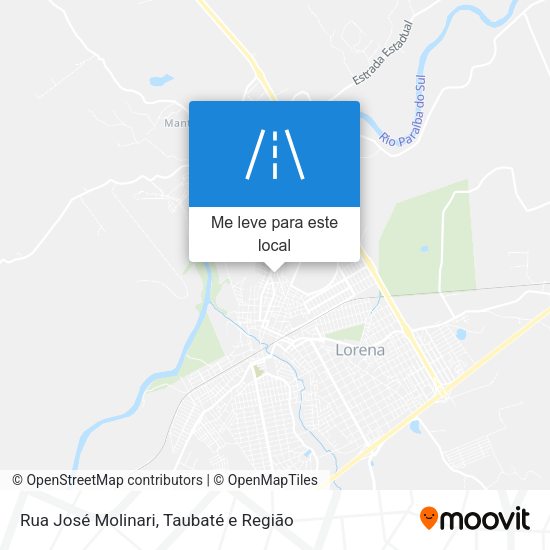 Rua José Molinari mapa