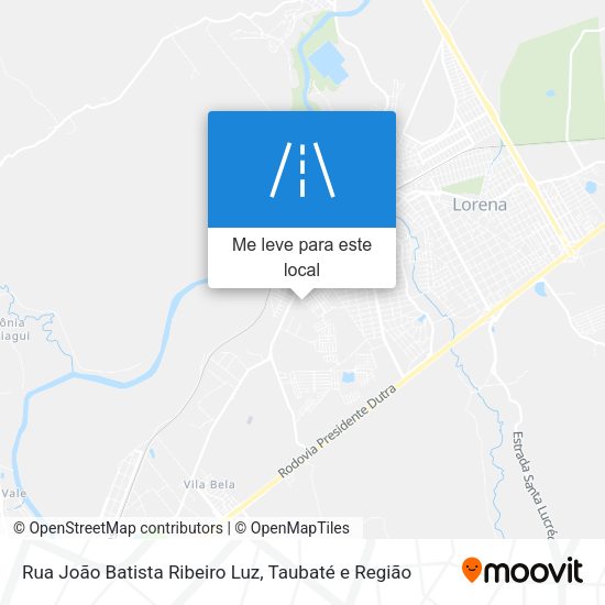 Rua João Batista Ribeiro Luz mapa