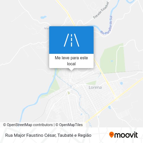 Rua Major Faustino César mapa