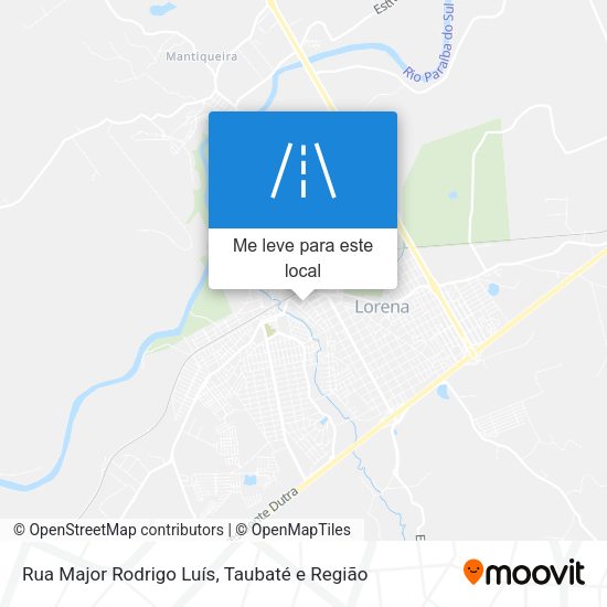 Rua Major Rodrigo Luís mapa