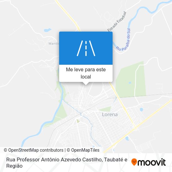 Rua Professor Antônio Azevedo Castilho mapa