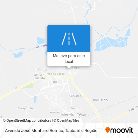 Avenida José Monteiro Romão mapa