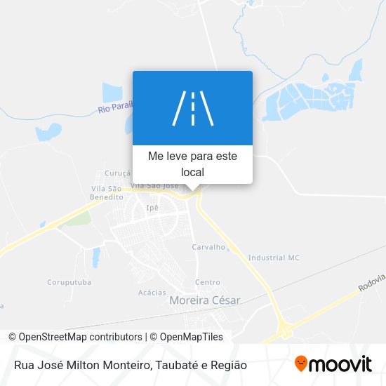 Rua José Milton Monteiro mapa