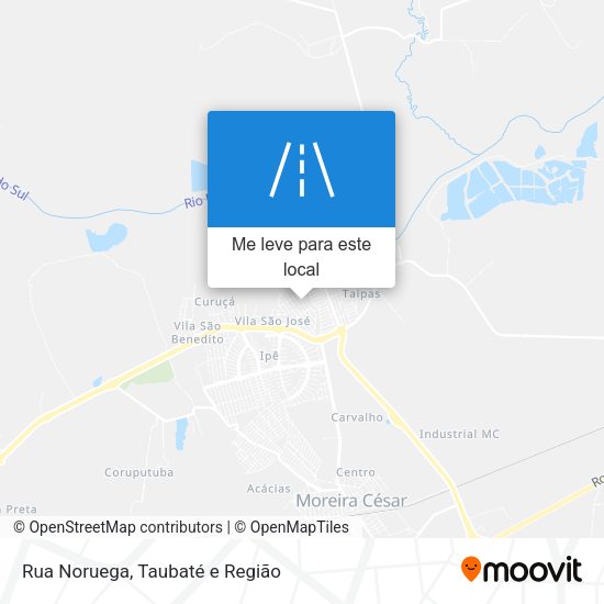 Rua Noruega mapa