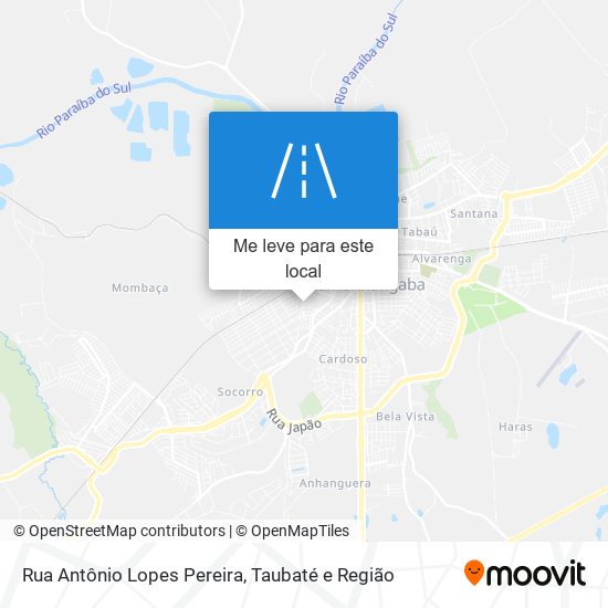 Rua Antônio Lopes Pereira mapa