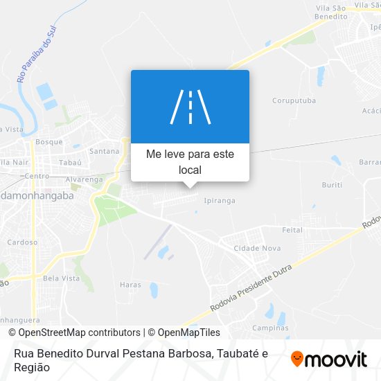 Rua Benedito Durval Pestana Barbosa mapa