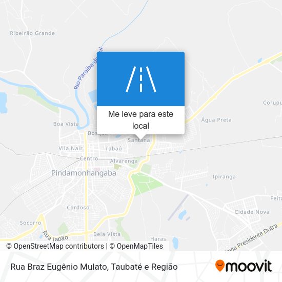 Rua Braz Eugênio Mulato mapa