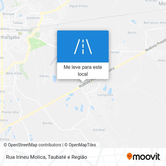 Rua Irineu Molica mapa