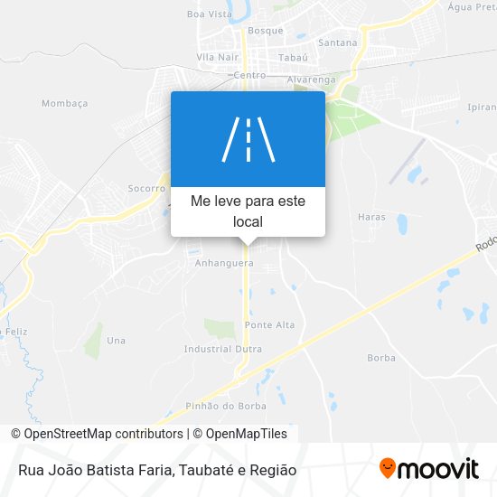 Rua João Batista Faria mapa