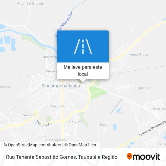 Rua Tenente Sebastião Gomes mapa