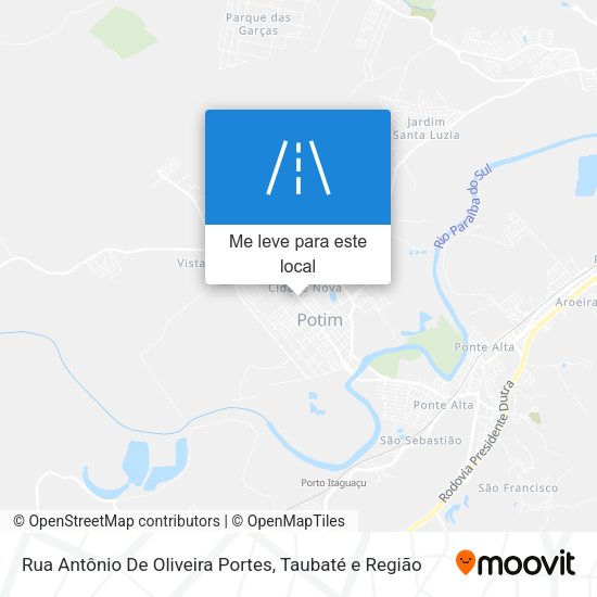 Rua Antônio De Oliveira Portes mapa