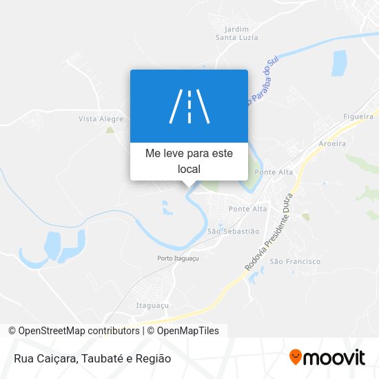 Rua Caiçara mapa