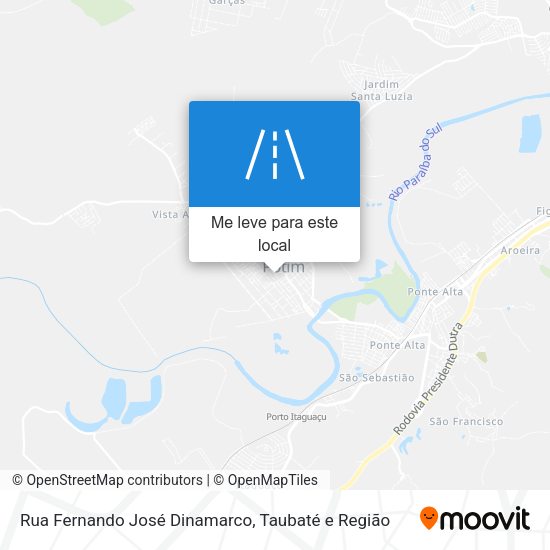 Rua Fernando José Dinamarco mapa