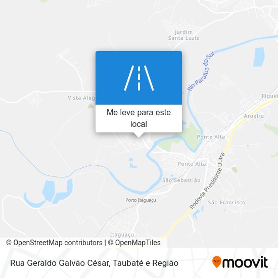 Rua Geraldo Galvão César mapa