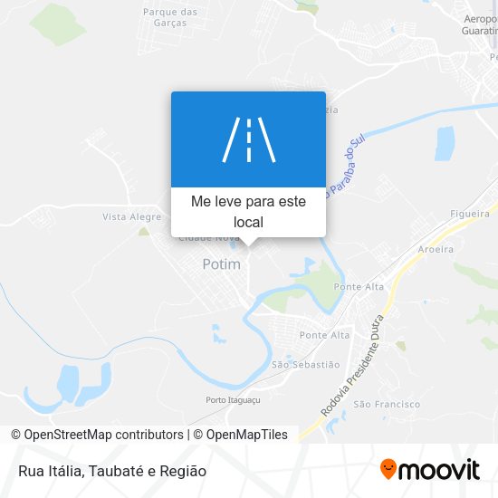 Rua Itália mapa