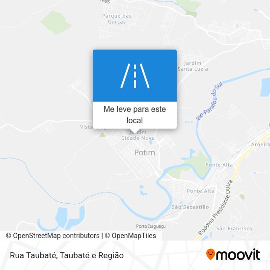 Rua Taubaté mapa
