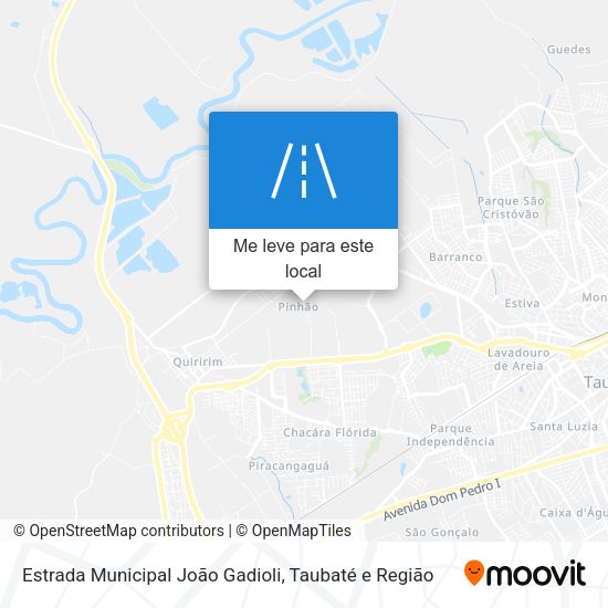 Estrada Municipal João Gadioli mapa