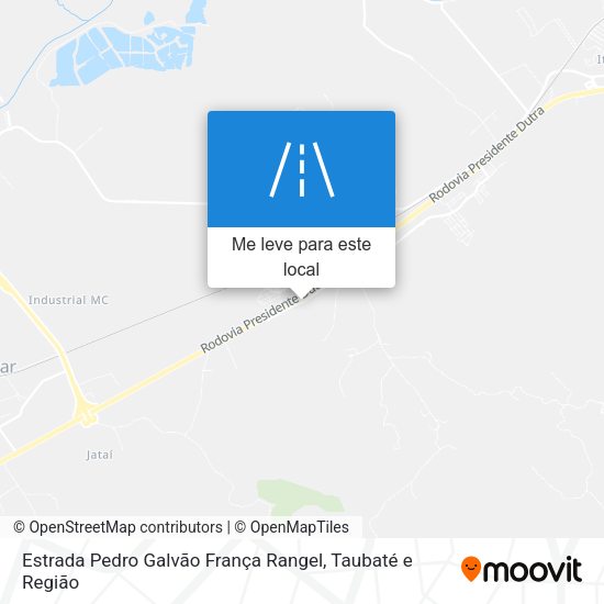 Estrada Pedro Galvão França Rangel mapa