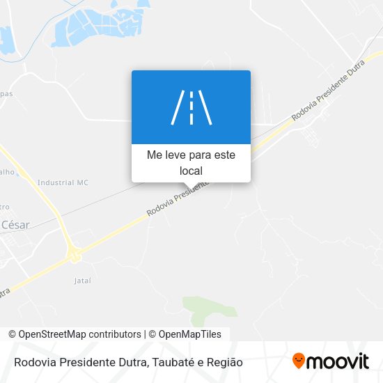 Rodovia Presidente Dutra mapa