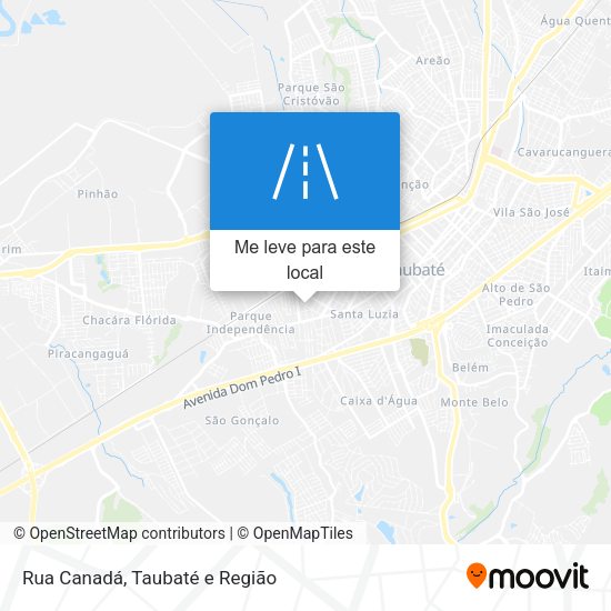 Rua Canadá mapa