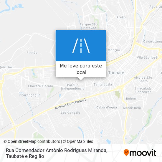 Rua Comendador Antônio Rodrigues Miranda mapa
