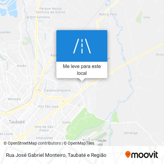 Rua José Gabriel Monteiro mapa